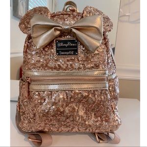 Disney Parks Rose Gold Sequin Loungefly